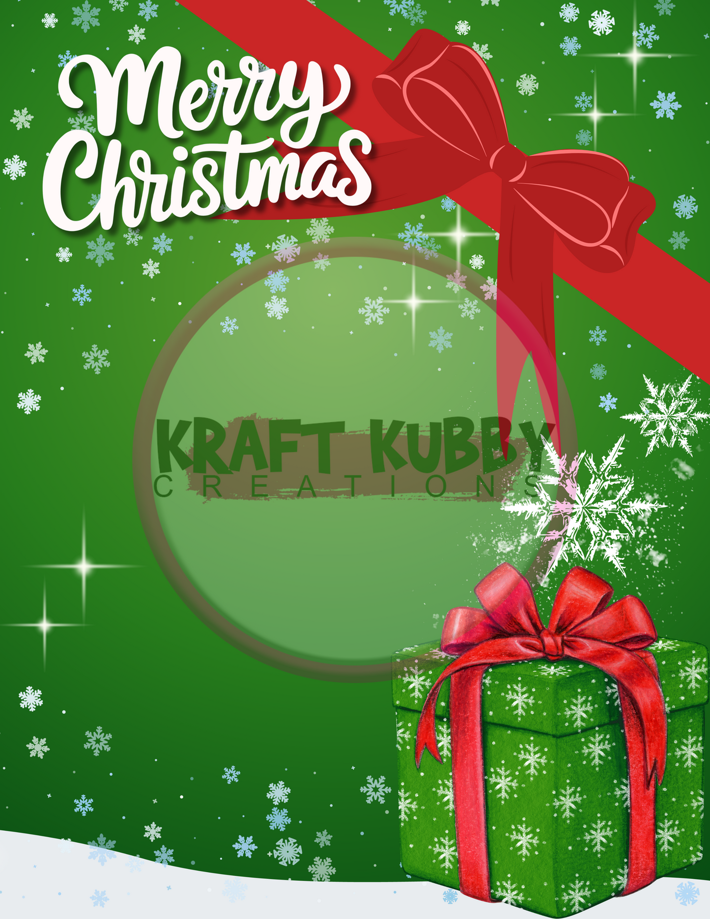 Jumbo Christmas Card Treat Templates - Digital - 8.5x11 inch