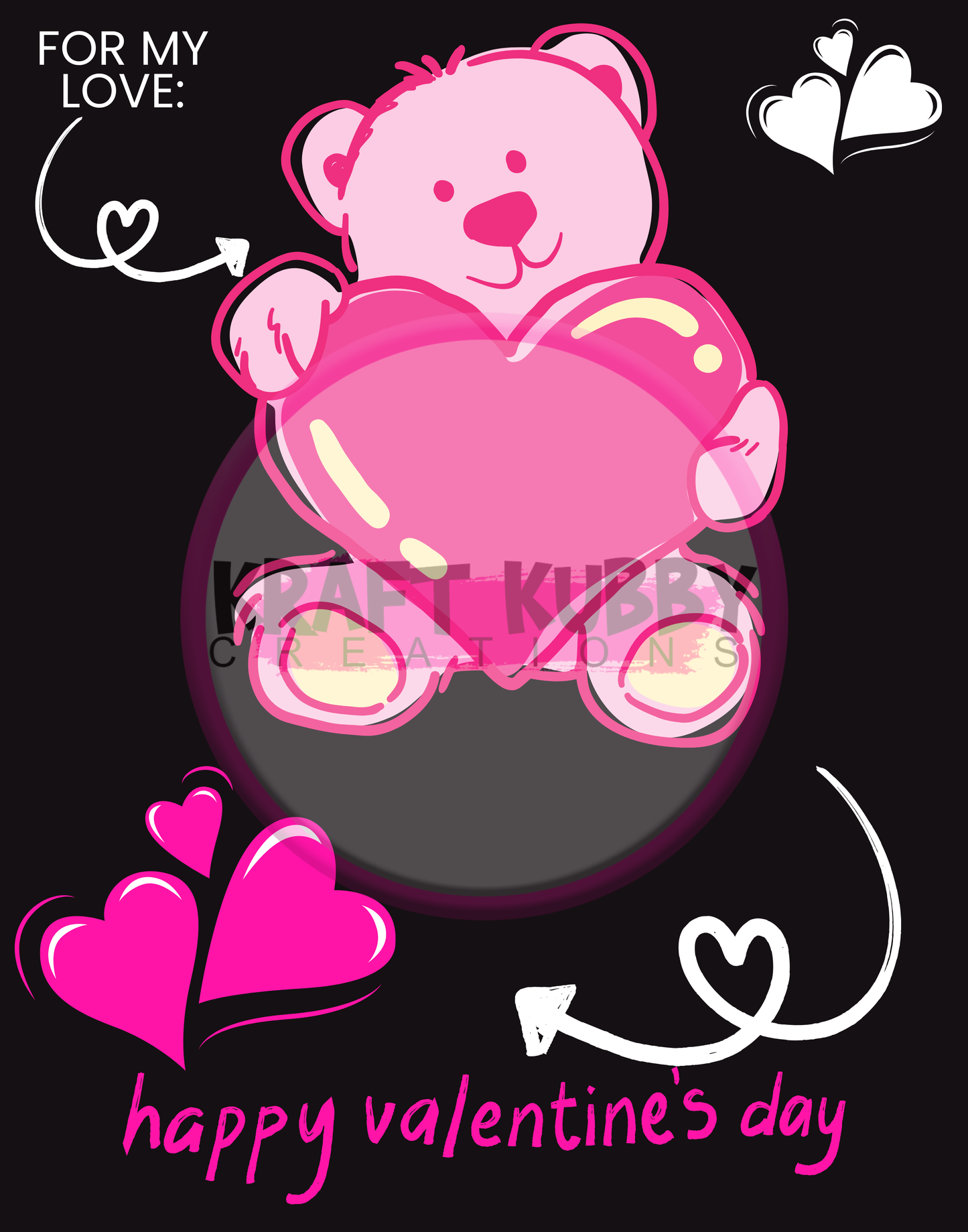 Jumbo Valentine Card Treat Templates - Digital - 11x14 inch