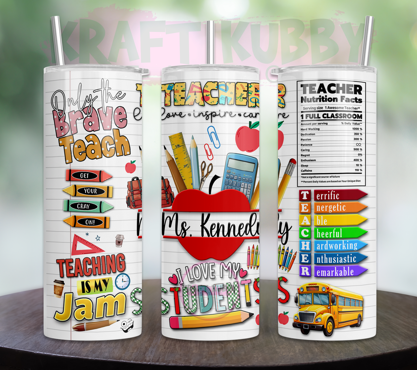 Tumbler - 20 oz Skinny Tumbler | Teacher's Appreciation Week | Sublimation Tumbler