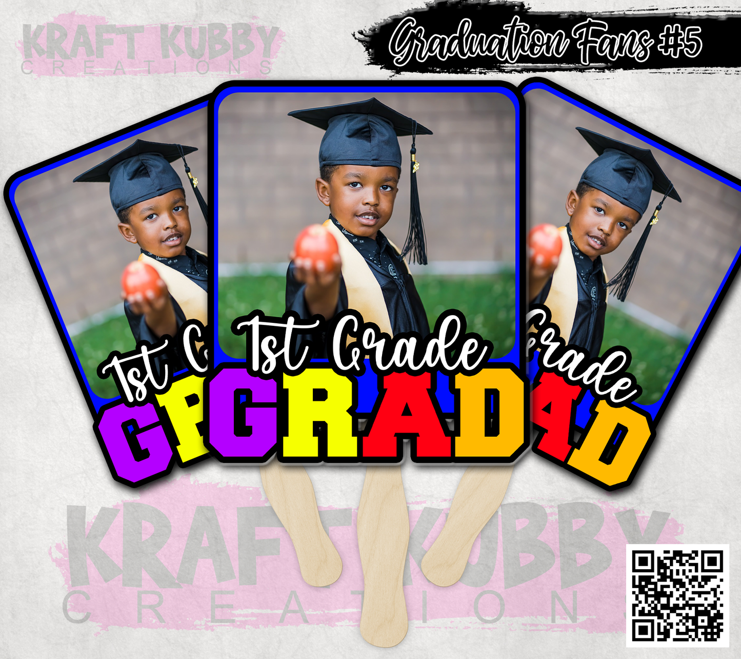 Kid's Graduation Fans (5) | School Graduation | High School Accessories | Pre-School Graduation