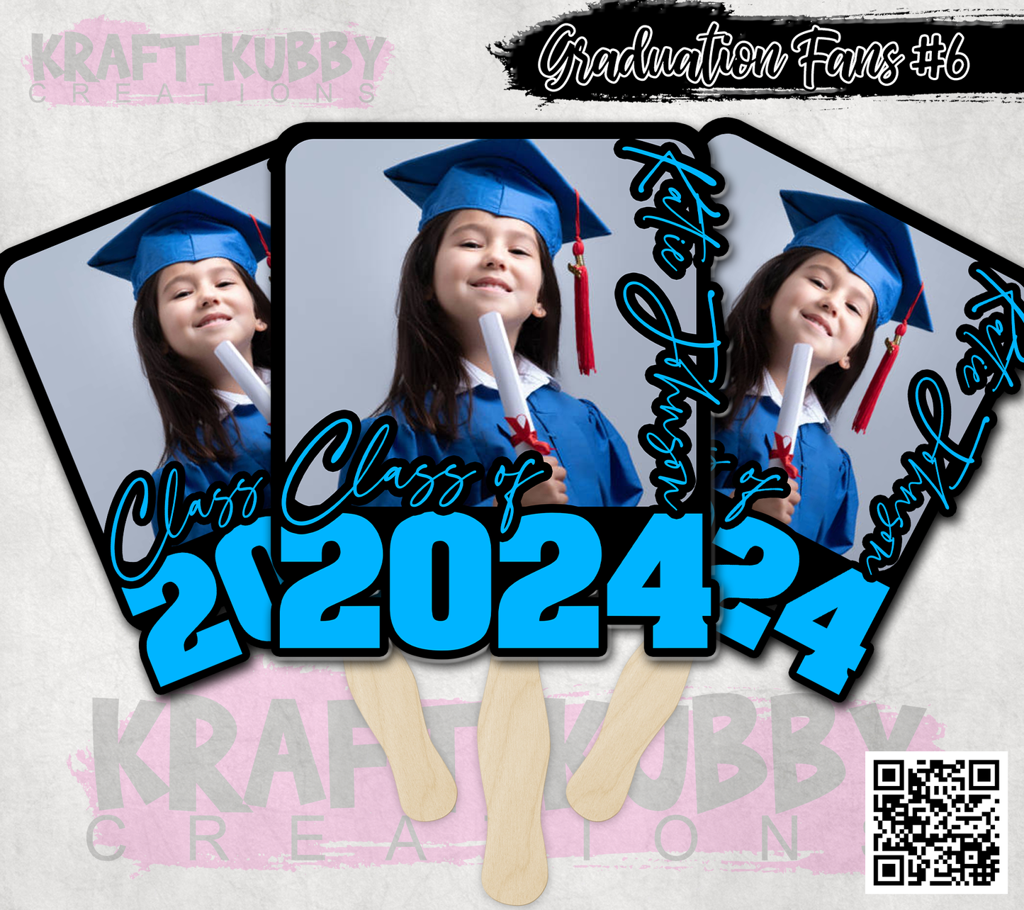 Kid's Graduation Fans (5) | School Graduation | High School Accessories | Pre-School Graduation