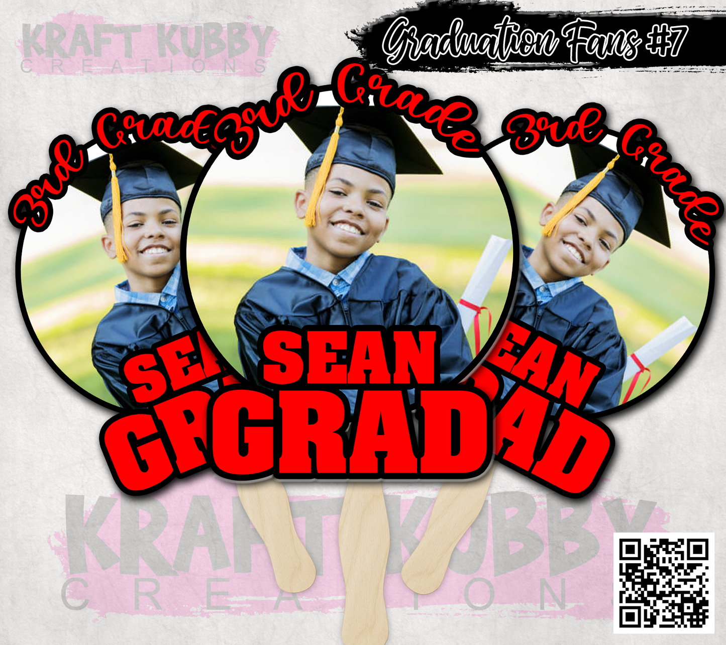 Kid's Graduation Fans (5) | School Graduation | High School Accessories | Pre-School Graduation