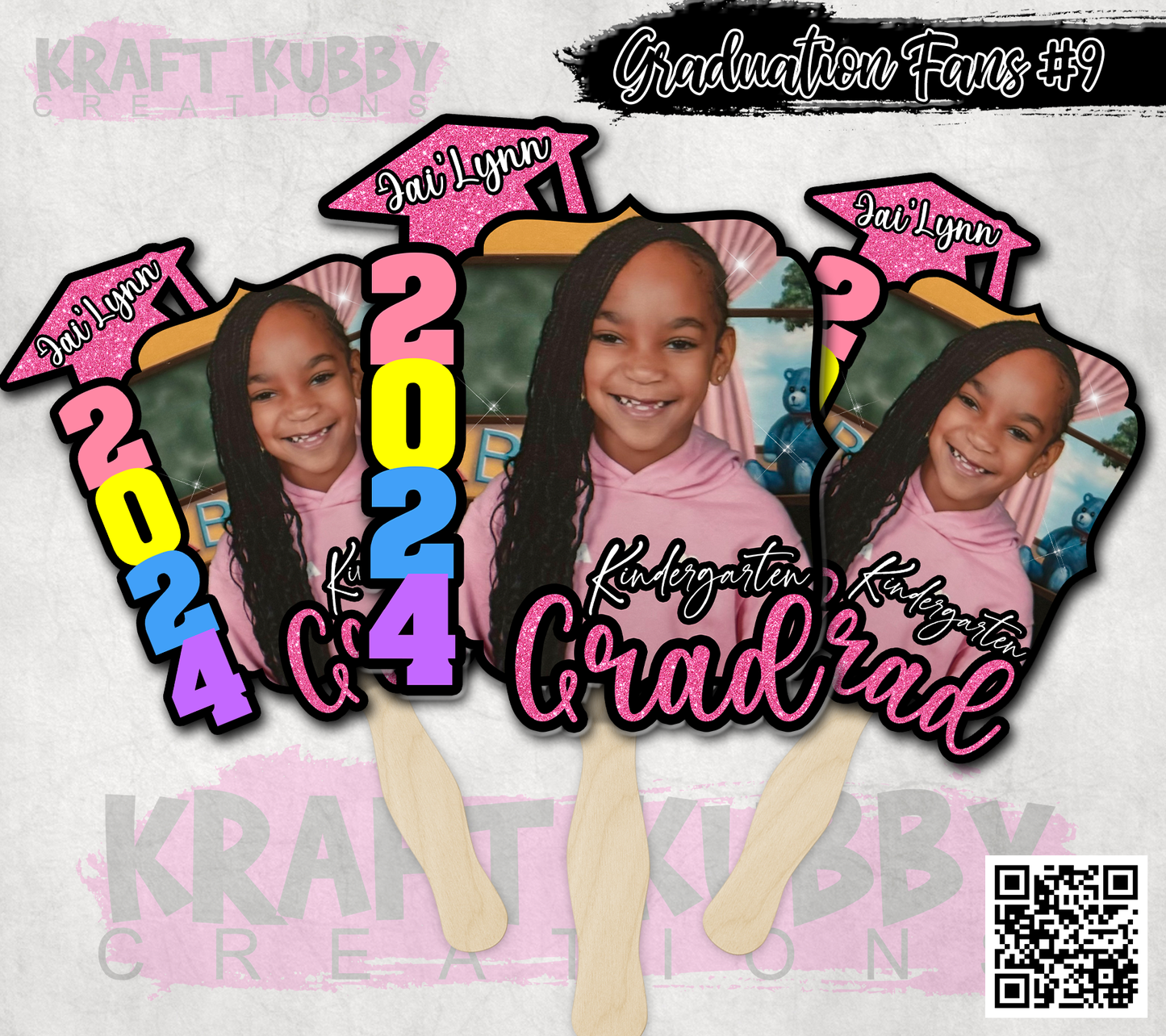 Kid's Graduation Fans (5) | School Graduation | High School Accessories | Pre-School Graduation