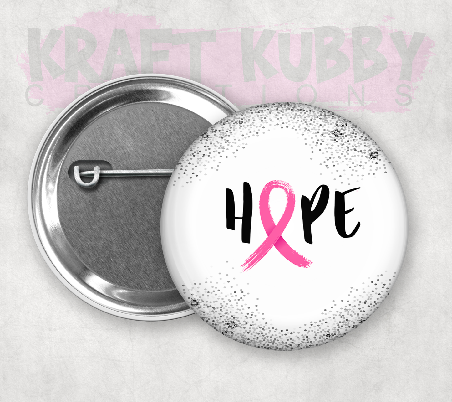 Buttons - Pinback Buttons - Hope Breast Cancer