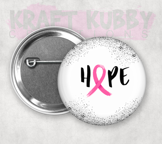 Buttons - Pinback Buttons - Hope Breast Cancer